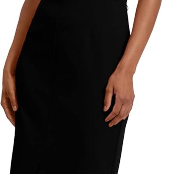 Women's Notch Neck Sleek Sheath Dress Office Workwear